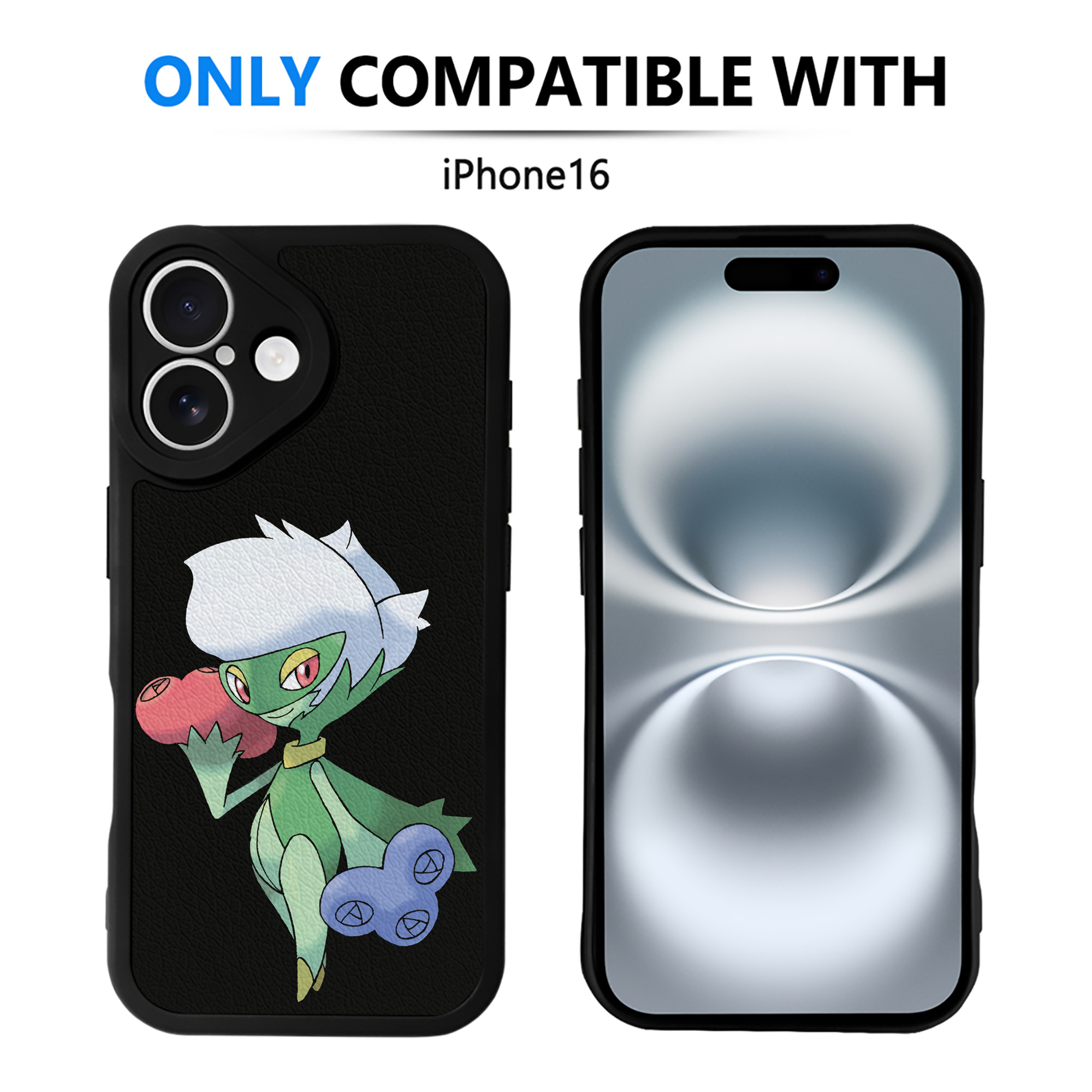 （画像用） ポケットモンスター Pokémon 【iPhone 16シリーズ対応】シリコンスマホケース（レザー調） 材質：シリコン